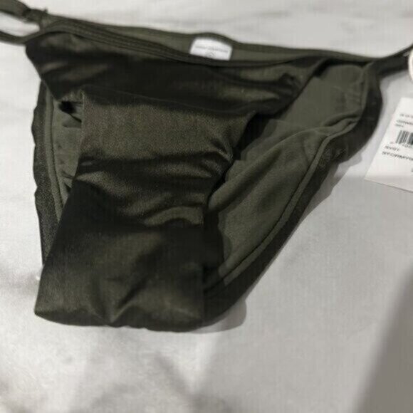 NWT Good American Green Stormy Shine Perfect Fit Bottom Bikini Size 2X - Picture 5 of 12
